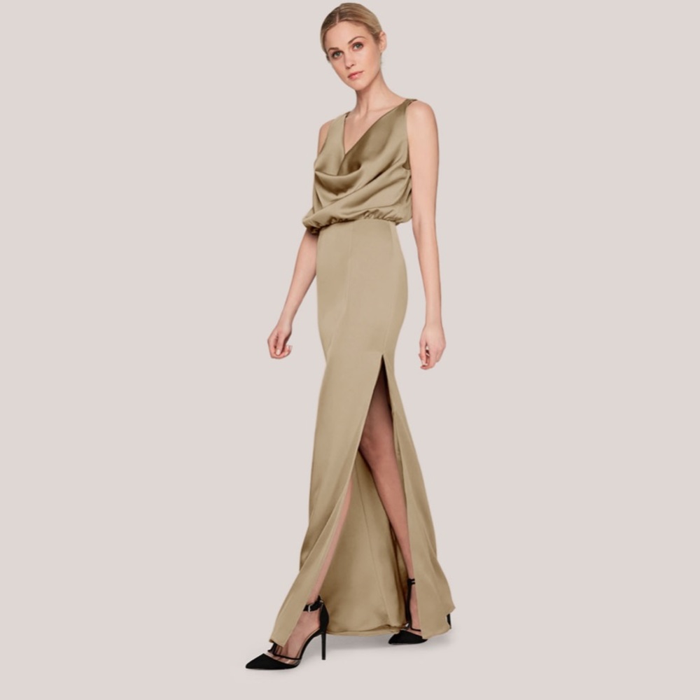 Fame & Partners Libra Matte Satin gown/ dress